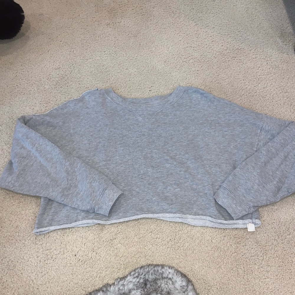 free people cropped sweatshirt